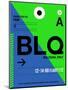 BLQ Bologna Luggage Tag II-NaxArt-Mounted Art Print