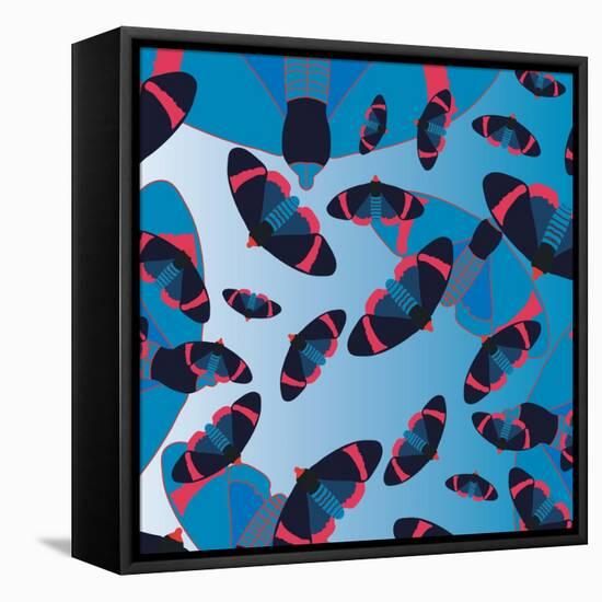 Blu Bombs-Belen Mena-Framed Stretched Canvas