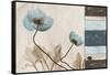 Blu Scroll Poppies-Albert Koetsier-Framed Stretched Canvas