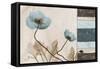 Blu Scroll Poppies-Albert Koetsier-Framed Stretched Canvas