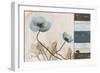 Blu Scroll Poppies-Albert Koetsier-Framed Art Print