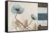 Blu Scroll Poppies-Albert Koetsier-Framed Stretched Canvas