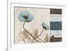 Blu Scroll Poppies-Albert Koetsier-Framed Premium Giclee Print