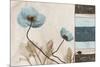 Blu Scroll Poppies-Albert Koetsier-Mounted Premium Giclee Print