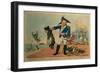 Blucher the Brave (1742-1819): Extracting the Groan of Abdication from the Corsican Bloodhound,…-Thomas Rowlandson-Framed Giclee Print