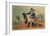 Blucher the Brave (1742-1819): Extracting the Groan of Abdication from the Corsican Bloodhound,…-Thomas Rowlandson-Framed Giclee Print