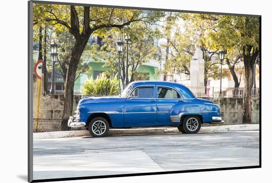 Blue 1951 Chevrolet Vintage Car on Streets of Regla, Cuba-Emily Wilson-Mounted Photographic Print
