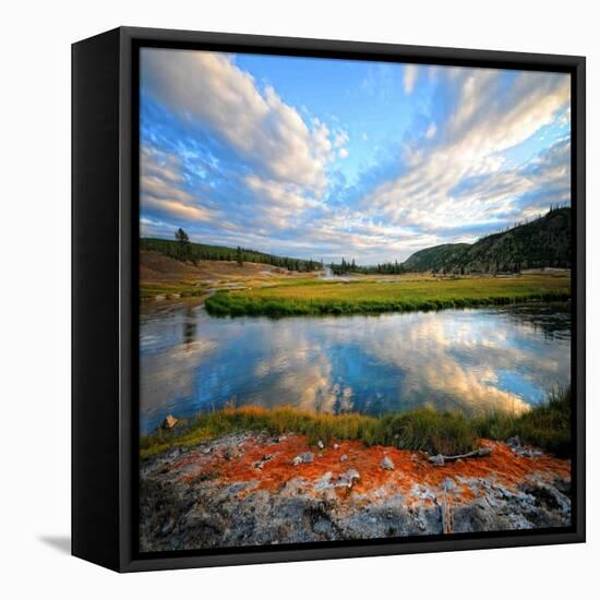 Blue Above and Below-Philippe Sainte-Laudy-Framed Stretched Canvas