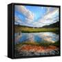 Blue Above and Below-Philippe Sainte-Laudy-Framed Stretched Canvas