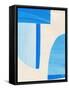 Blue Abstract Collage-Alisa Galitsyna-Framed Stretched Canvas