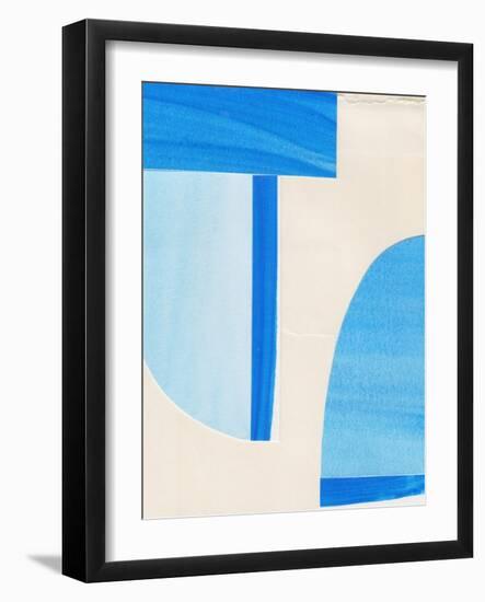 Blue Abstract Collage-Alisa Galitsyna-Framed Giclee Print