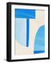 Blue Abstract Collage-Alisa Galitsyna-Framed Giclee Print