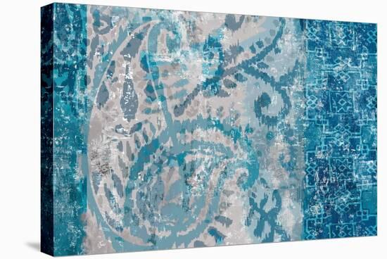 Blue Abstract Elegance I-Eva Watts-Stretched Canvas