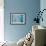 Blue Abstract Elegance I-Eva Watts-Framed Art Print displayed on a wall