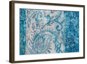 Blue Abstract Elegance I-Eva Watts-Framed Art Print