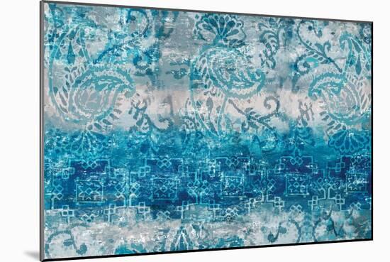 Blue Abstract Elegance II-Eva Watts-Mounted Premium Giclee Print