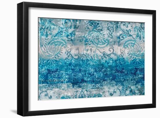 Blue Abstract Elegance II-Eva Watts-Framed Art Print