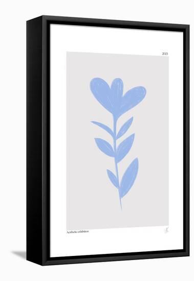 Blue Abstract Plant-Anne-Marie Volfova-Framed Stretched Canvas