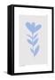 Blue Abstract Plant-Anne-Marie Volfova-Framed Stretched Canvas