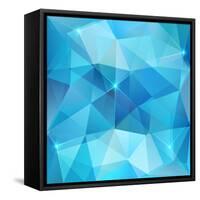 Blue Abstract Shining Ice Vector Background-art_of_sun-Framed Stretched Canvas