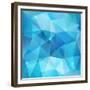 Blue Abstract Shining Ice Vector Background-art_of_sun-Framed Premium Giclee Print