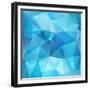 Blue Abstract Shining Ice Vector Background-art_of_sun-Framed Premium Giclee Print