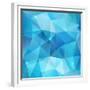 Blue Abstract Shining Ice Vector Background-art_of_sun-Framed Premium Giclee Print