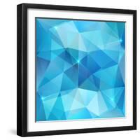 Blue Abstract Shining Ice Vector Background-art_of_sun-Framed Art Print