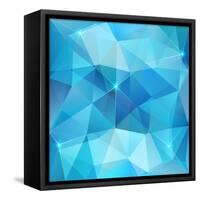 Blue Abstract Shining Ice Vector Background-art_of_sun-Framed Stretched Canvas