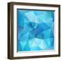 Blue Abstract Shining Ice Vector Background-art_of_sun-Framed Art Print