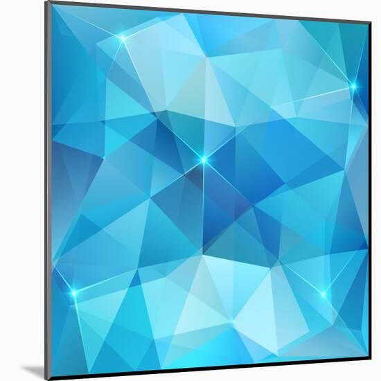 Blue Abstract Shining Ice Vector Background-art_of_sun-Mounted Art Print