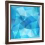 Blue Abstract Shining Ice Vector Background-art_of_sun-Framed Art Print