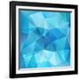 Blue Abstract Shining Ice Vector Background-art_of_sun-Framed Art Print