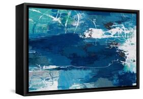 Blue Abstractions-PI Studio-Framed Stretched Canvas