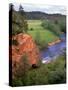 Blue Amata River Snakes through Zvartas Valley, Gauja National Park, Latvia-Janis Miglavs-Stretched Canvas