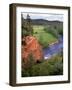 Blue Amata River Snakes through Zvartas Valley, Gauja National Park, Latvia-Janis Miglavs-Framed Photographic Print