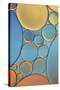 Blue and Apricot Drops-Cora Niele-Stretched Canvas