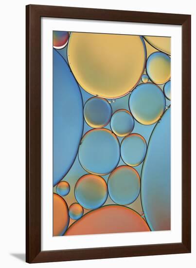 Blue and Apricot Drops-Cora Niele-Framed Photographic Print