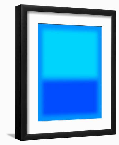 Blue and Aqua-Shelley Lake-Framed Art Print