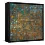 Blue and Bronze Dots X-Danhui Nai-Framed Stretched Canvas