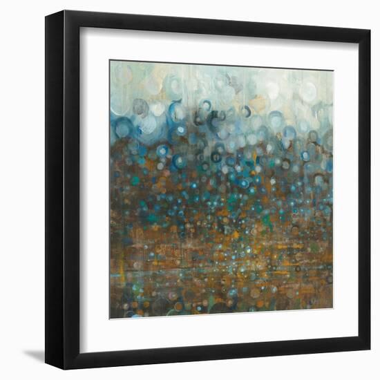 Blue and Bronze Dots-Danhui Nai-Framed Art Print