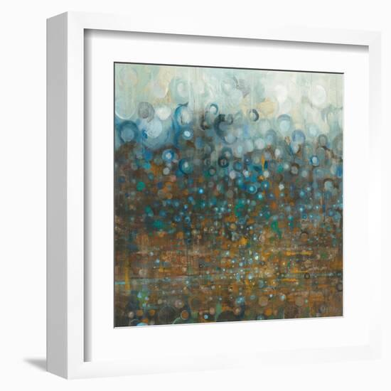 Blue and Bronze Dots-Danhui Nai-Framed Art Print