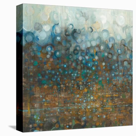 Blue and Bronze Dots-Danhui Nai-Stretched Canvas