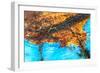 Blue and Brown Agate Pattern-maury75-Framed Photographic Print