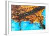 Blue and Brown Agate Pattern-maury75-Framed Photographic Print