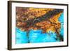 Blue and Brown Agate Pattern-maury75-Framed Photographic Print