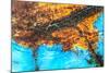 Blue and Brown Agate Pattern-maury75-Mounted Photographic Print