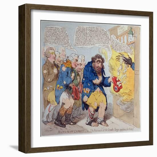 Blue and Buff Charity-James Gillray-Framed Giclee Print