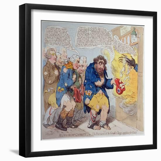 Blue and Buff Charity-James Gillray-Framed Giclee Print