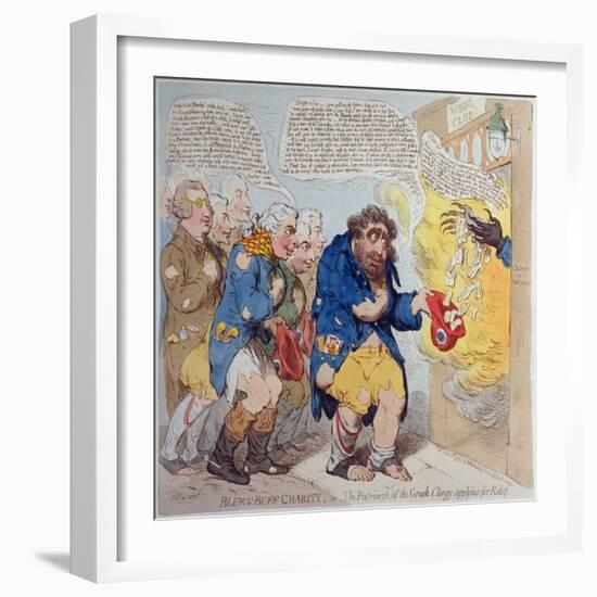 Blue and Buff Charity-James Gillray-Framed Giclee Print